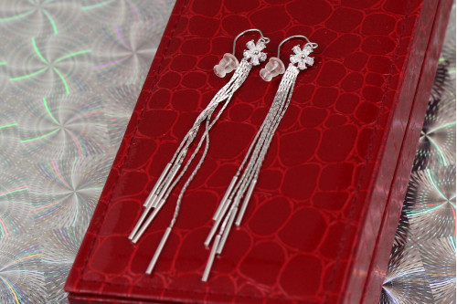 Сережки підвіски Xuping Jewelry срібний дзвін 9 см сріблясті