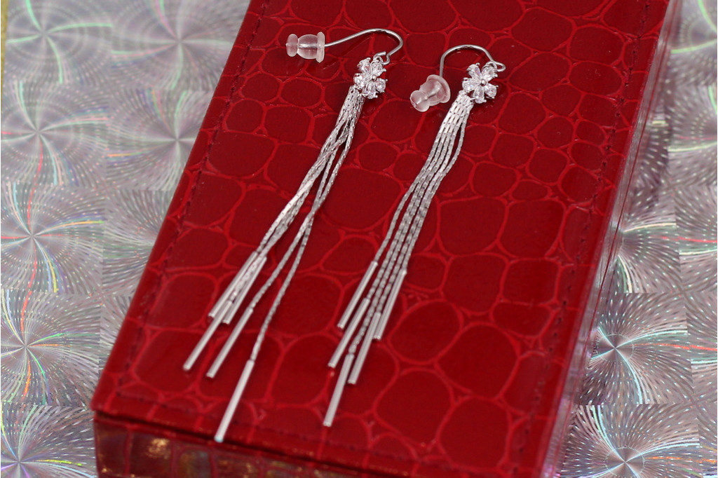 Сережки підвіски Xuping Jewelry срібний дзвін 9 см сріблясті