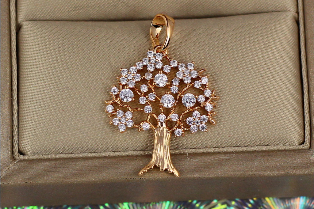 Кулон Xuping Jewelry дерево в цвету 2.3 см золотистый