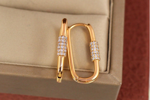 Сережки Xuping Jewelry гойдалки 2.4 см золотисті