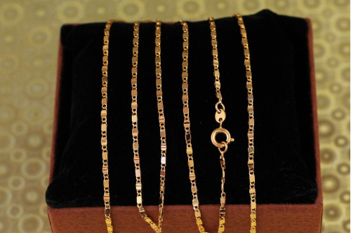 Ланцюг Xuping Jewelry хвилястий равлик 50 см 2 мм золотистий
