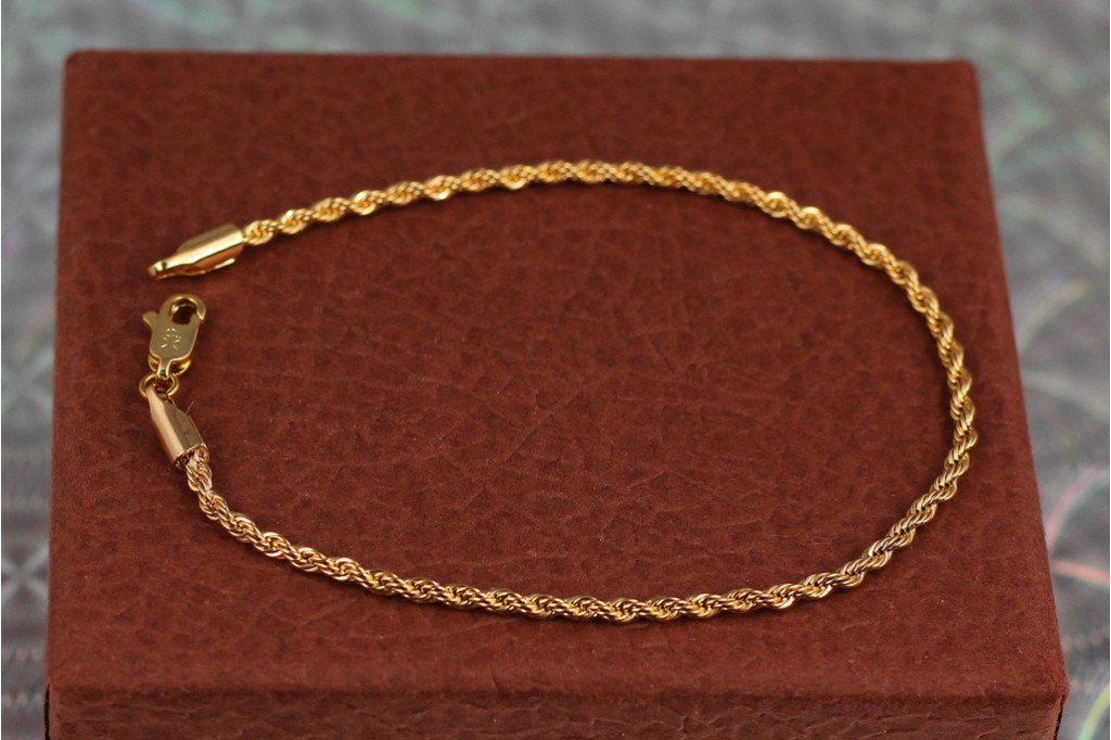 Браслет Xuping Jewelry канатик 19 см золотистий