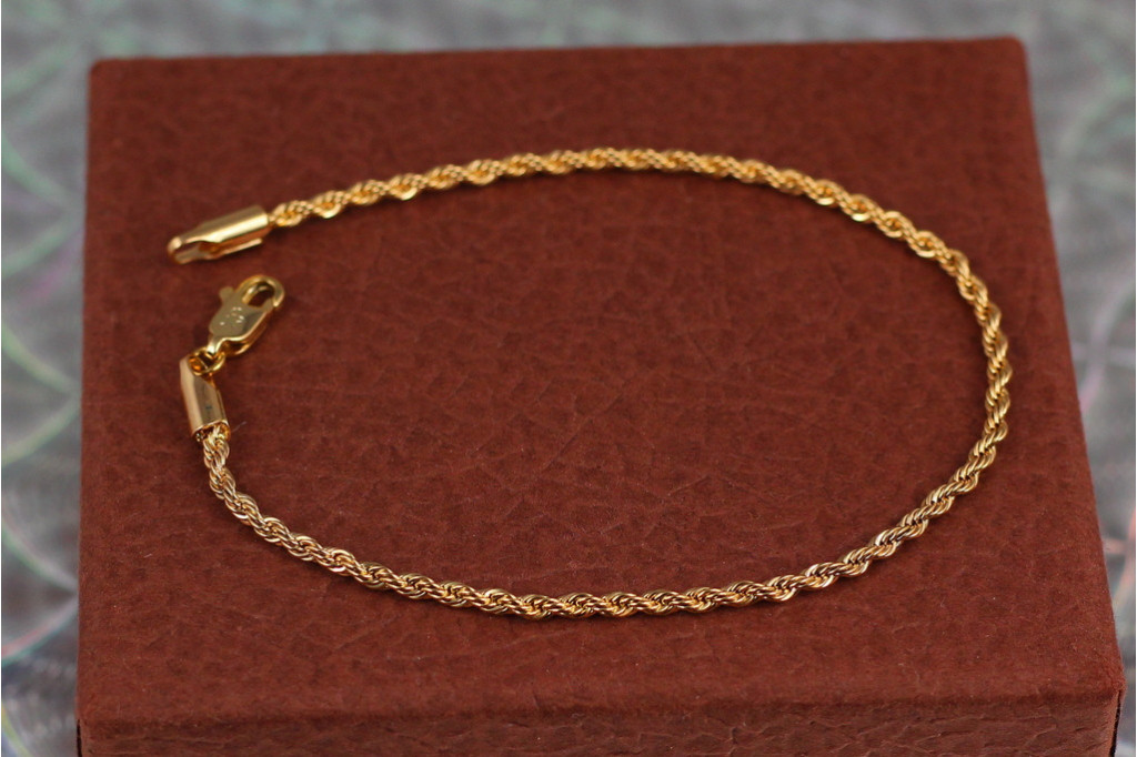 Браслет Xuping Jewelry канатик 19 см золотистий