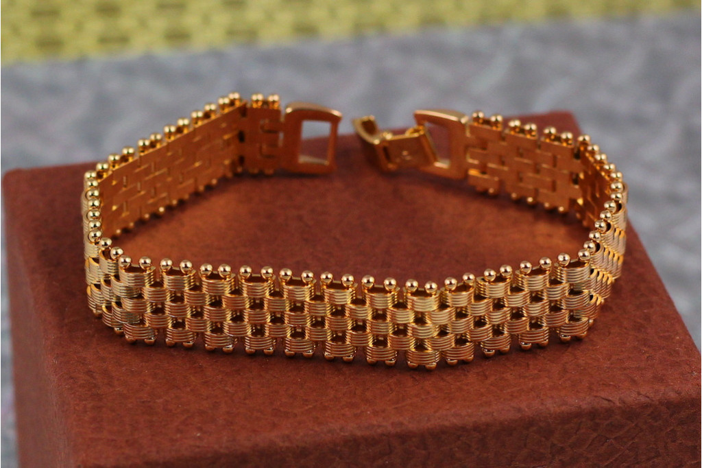 Браслет Xuping Jewelry стрічковий 19 см 12 мм золотистий