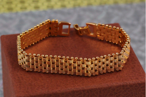 Браслет Xuping Jewelry стрічковий 19 см 12 мм золотистий