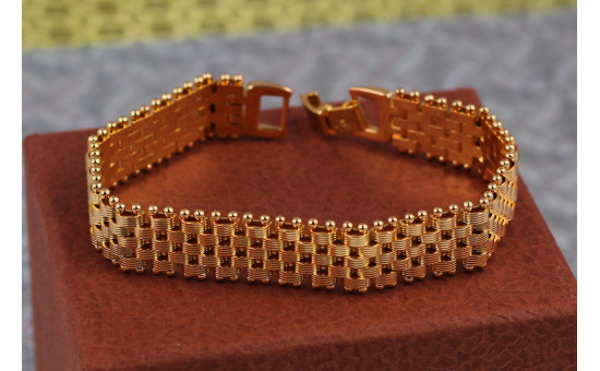 Браслет Xuping Jewelry стрічковий 19 см 12 мм золотистий
