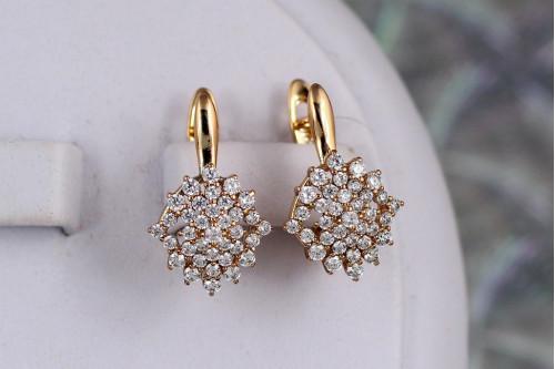 Сережки Xuping Jewelry сніггуронька 1.8 см золотисті