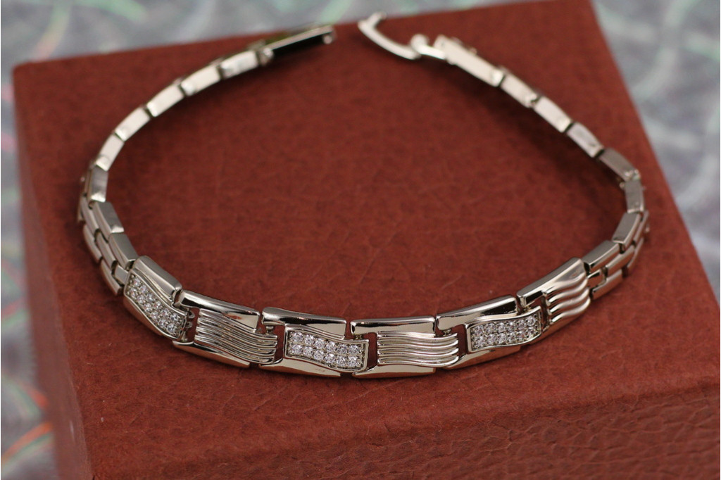 Браслет Xuping Jewelry Акрополь 19 см 8 мм сріблястий
