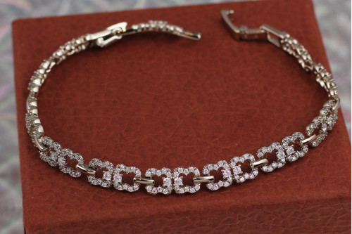 Браслет Xuping Jewelry кокетка 20 см 6 мм сріблястий