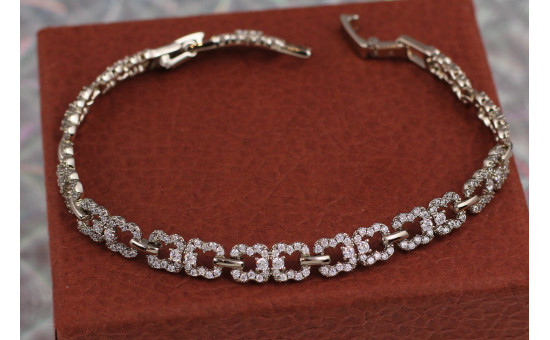 Браслет Xuping Jewelry кокетка 20 см 6 мм сріблястий