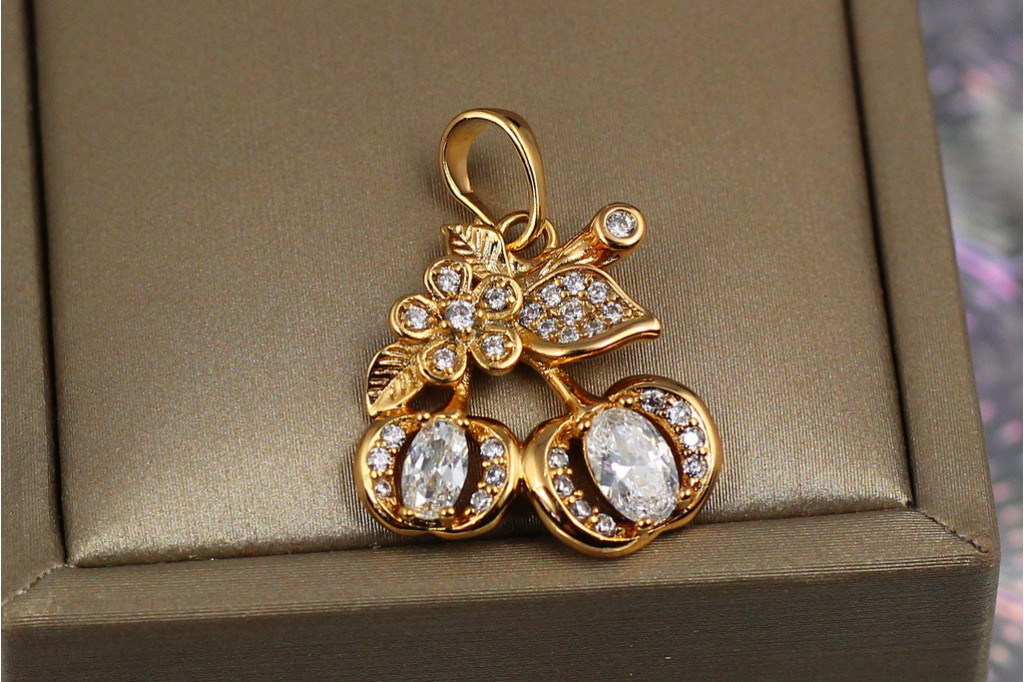 Кулон Xuping Jewelry плоды айвы 1.8 см золотистый