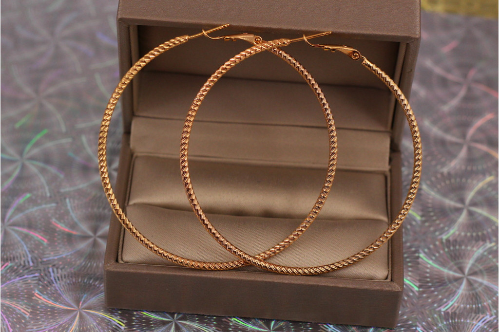 Сережки Xuping Jewelry гранні 6 см золотисті