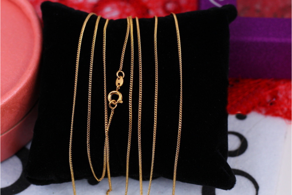 Цепь Xuping Jewelry панцирная 45 см 1 мм золотистая