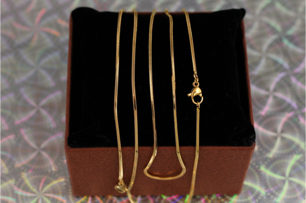 Цепь Xuping Jewelry квадратный жгут 45 см 1,7 мм золотистая