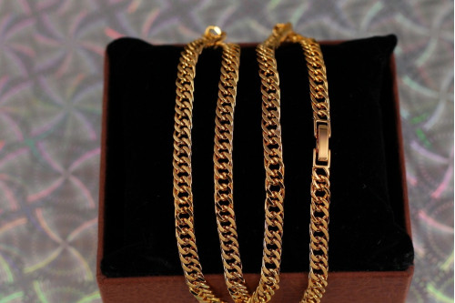 Ланцюг Xuping Jewelry кобра 50 см 5 мм застібка як на часах золотистий