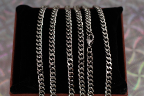 Ланцюг Xuping Jewelry панцирний гурмета 60 см 4 мм сріблястий