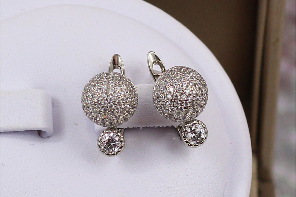 Сережки Xuping Jewelry Бристоль 1.4 см сріблясті