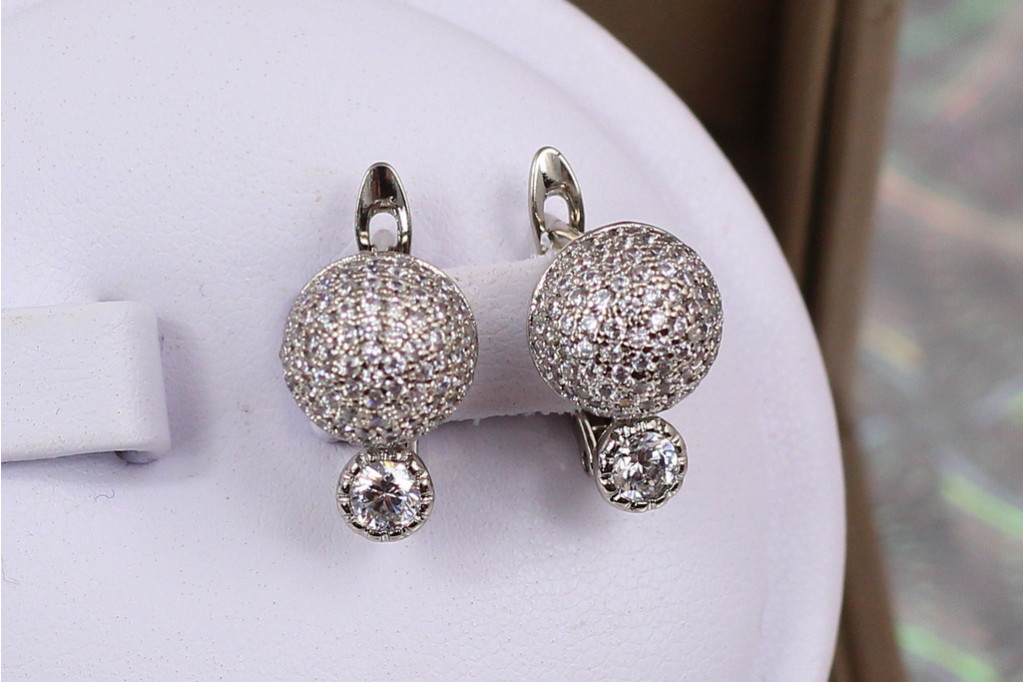 Сережки Xuping Jewelry Бристоль 1.4 см сріблясті