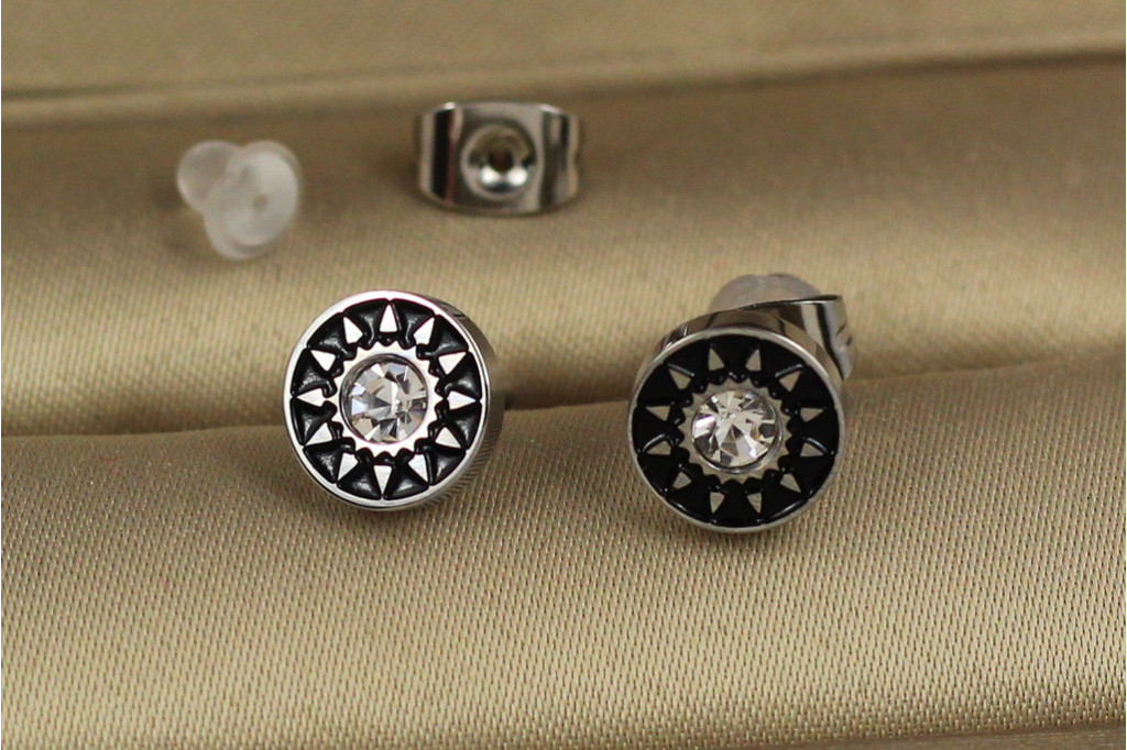 Сережки гвоздики Xuping Jewelry календар майя 8 мм сріблясті