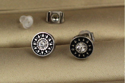 Сережки гвоздики Xuping Jewelry календар майя 8 мм сріблясті