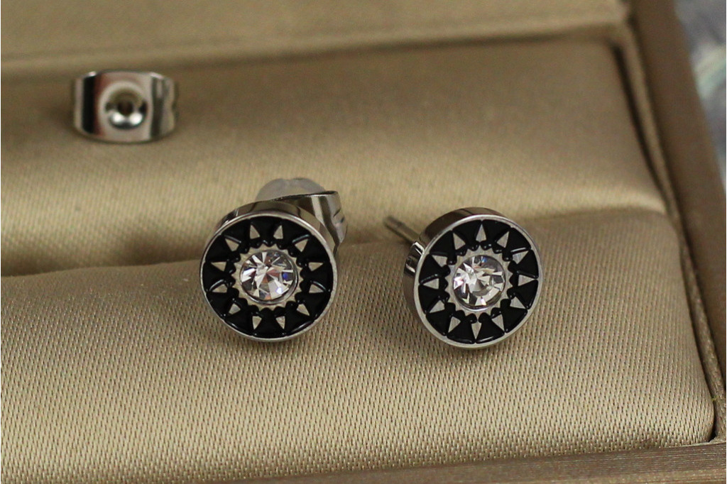 Сережки гвоздики Xuping Jewelry календар майя 8 мм сріблясті