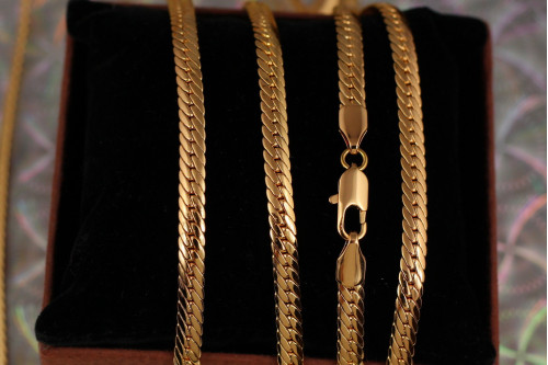 Ланцюг Xuping Jewelry снейк 60 см 5 мм золотистий