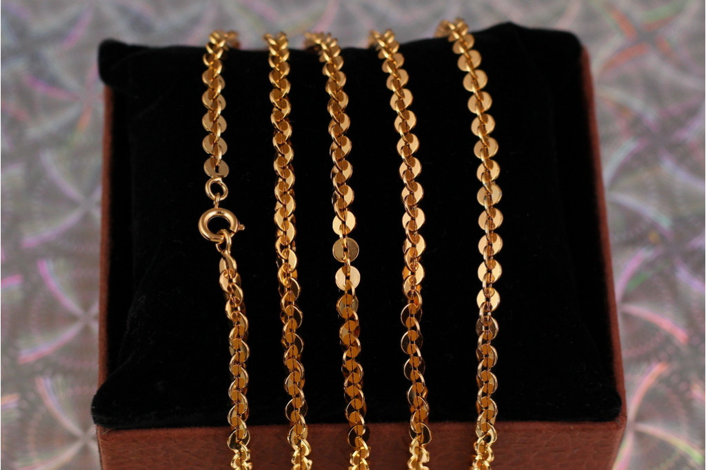 Ланцюг Xuping Jewelry щільний якорний 50 см 4 мм золотистий