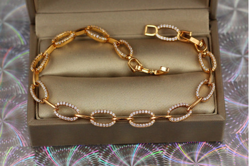 Браслет Xuping Jewelry Македонія 17.5 см 6 мм золотистий
