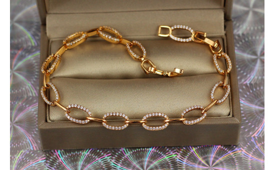 Браслет Xuping Jewelry Македонія 19.5 см 6 мм золотистий