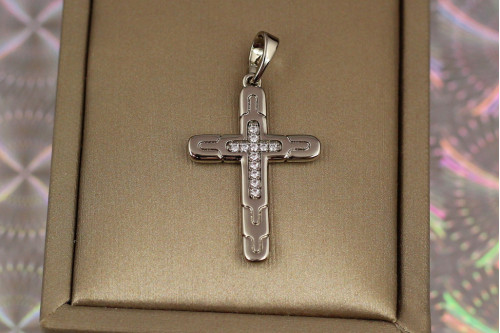 Крестик Xuping Jewelry святое сияние 2.7 см серебристый