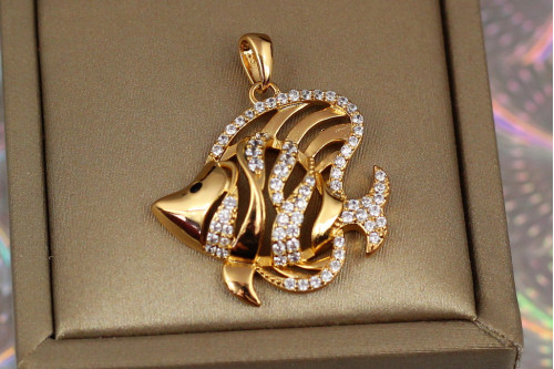 Кулон Xuping Jewelry рыбка скалярия 2.4 см золотистый