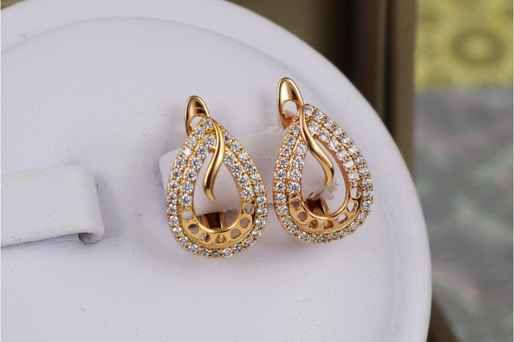 Серьги Xuping Jewelry чистая энергия 1.4 см золотистые