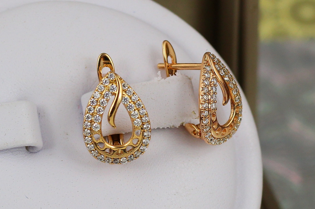 Серьги Xuping Jewelry чистая энергия 1.4 см золотистые