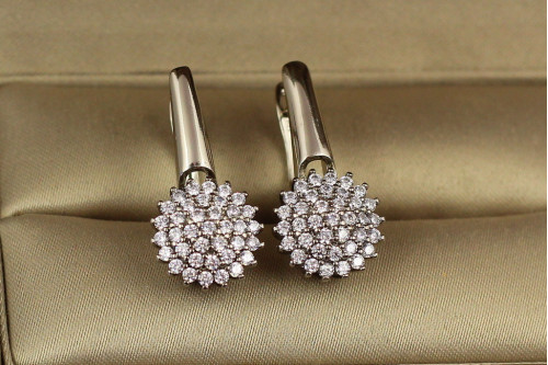 Сережки Xuping Jewelry новий всесвіт 2.4 см сріблясті