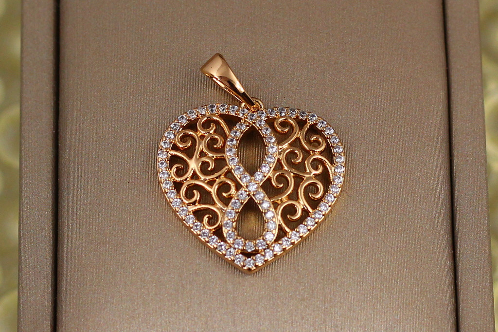 Кулон Xuping Jewelry сердце востока 2 см золотистый