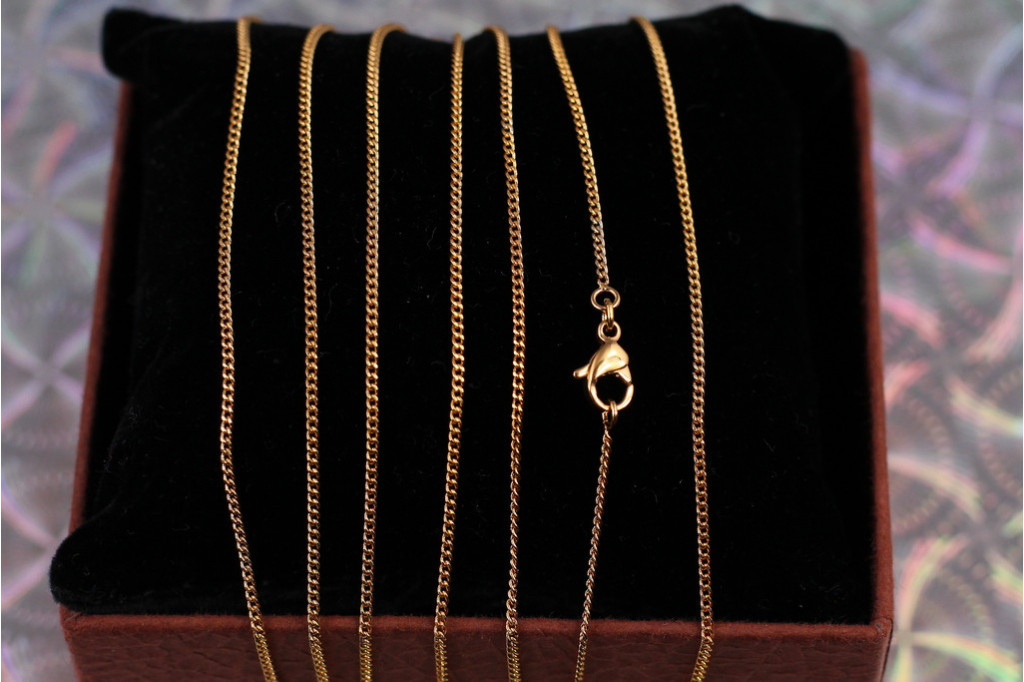 Цепь Xuping Jewelry панцирная 60 см 1 мм золотистая