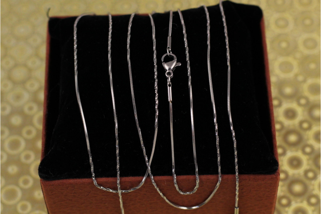 Цепь Xuping Jewelry жгут с перекрутом 50 см 1 мм серебристая