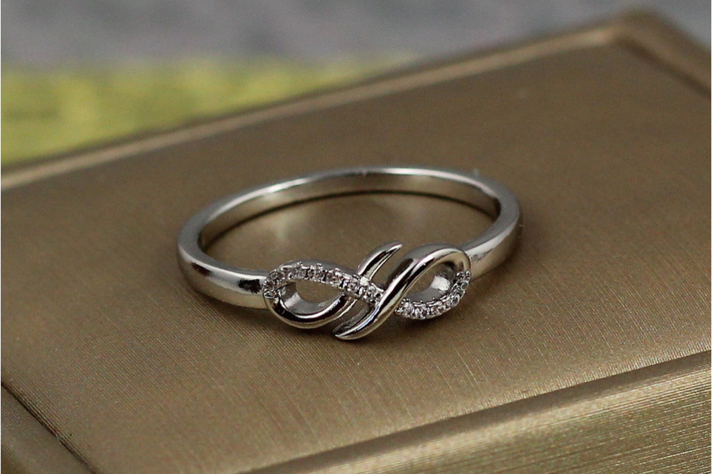 Кольцо  Xuping Jewelry две петельки р 18 серебристое