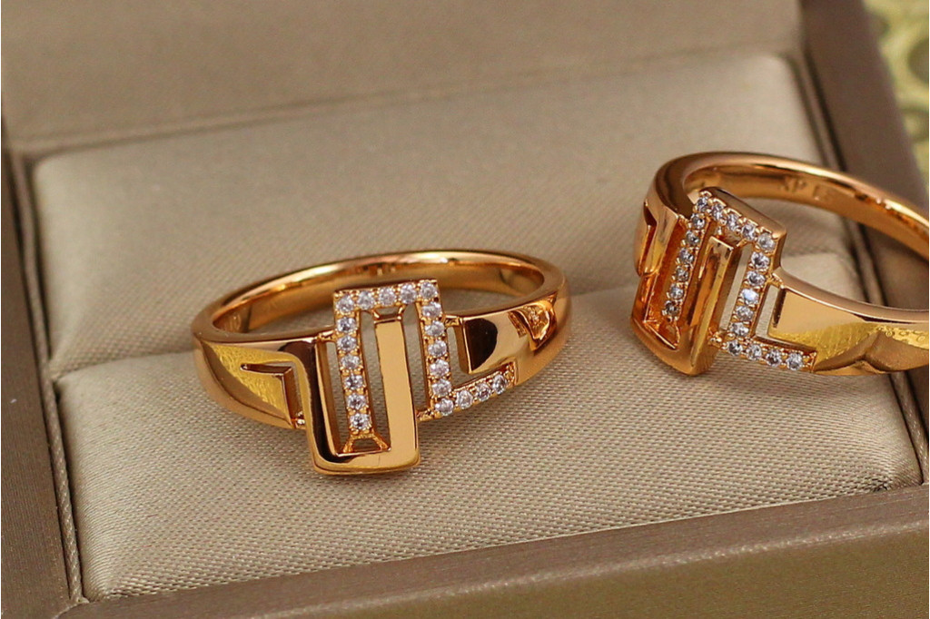 Кільце Xuping Jewelry тетрис р 20 золотисте