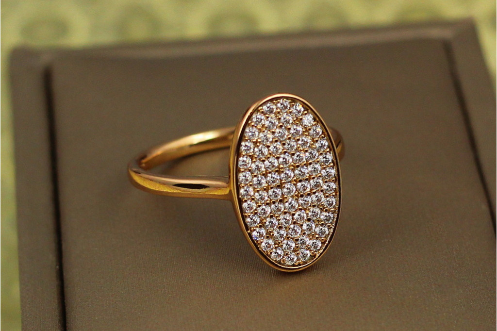 Кільце Xuping Jewelry прекрасний овал р 18 золотисте