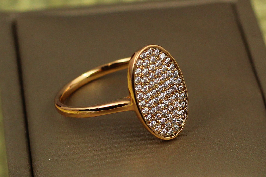 Кільце Xuping Jewelry прекрасний овал р 19 золотисте