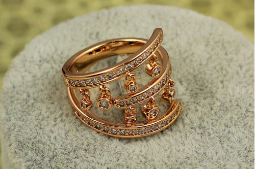 Кільце Xuping Jewelry забава з підвісками, що танцюють, р 16 золотисте