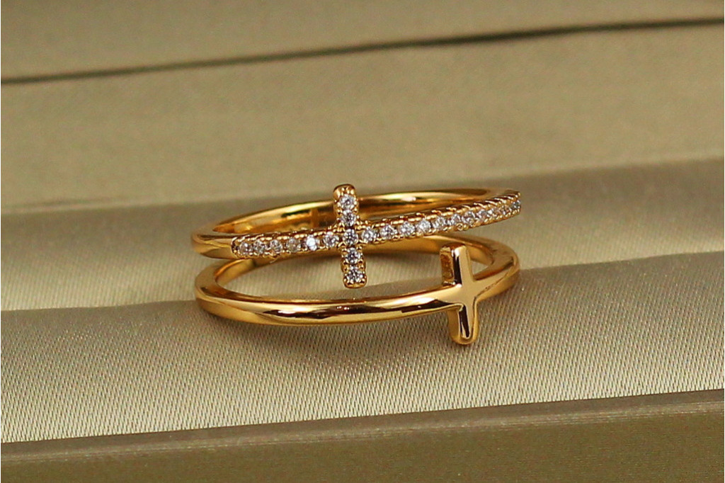 Кольцо Xuping Jewelry вместе вновь р 19 золотистое