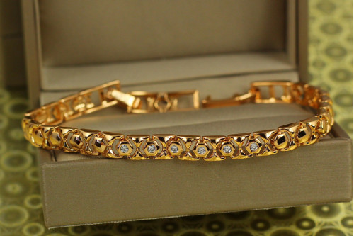 Браслет Xuping Jewelry важный момент 17 см 6 мм золотистый