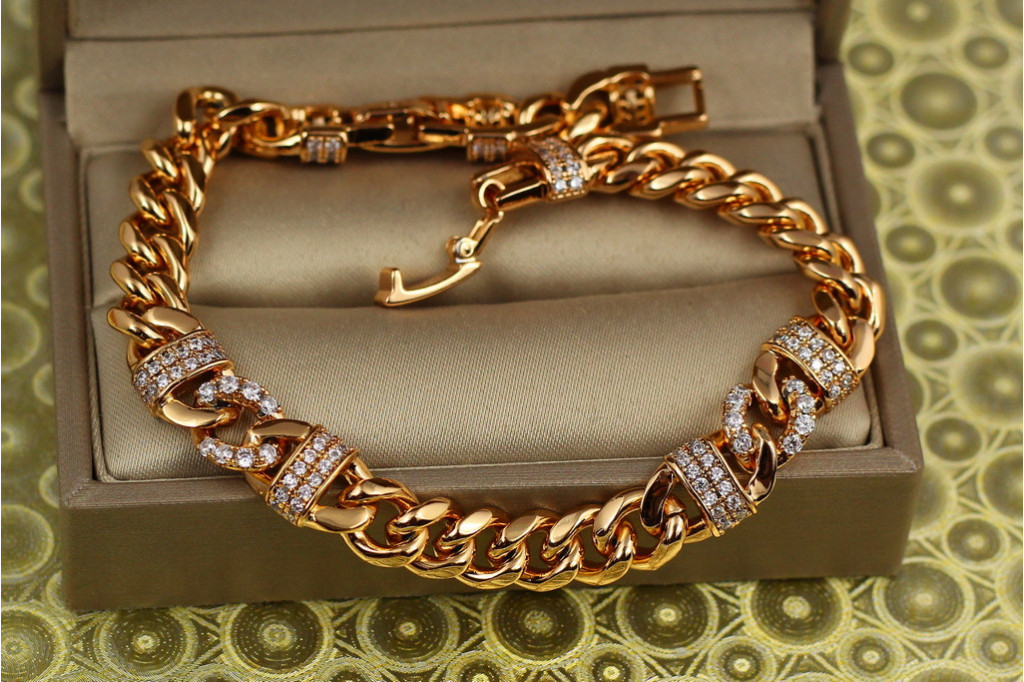 Браслет Xuping Jewelry ілюзія 17 см 8 мм золотистий