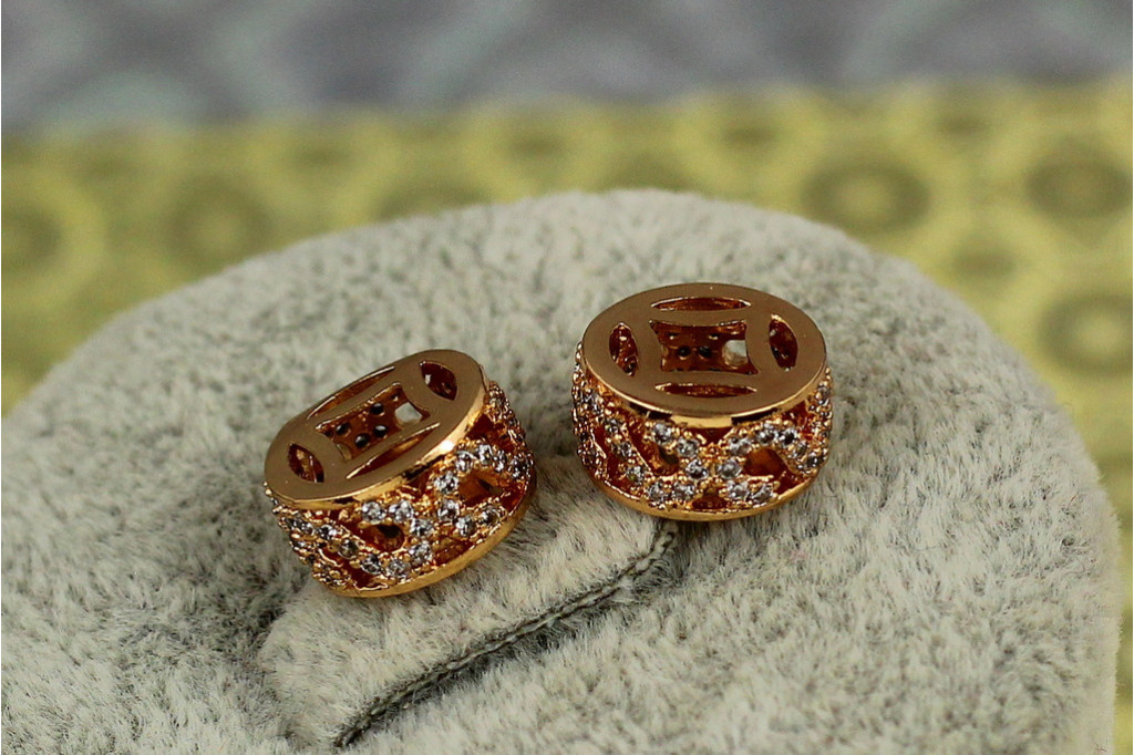 Кулон шарм Xuping Jewelry волна 11 мм золотистый