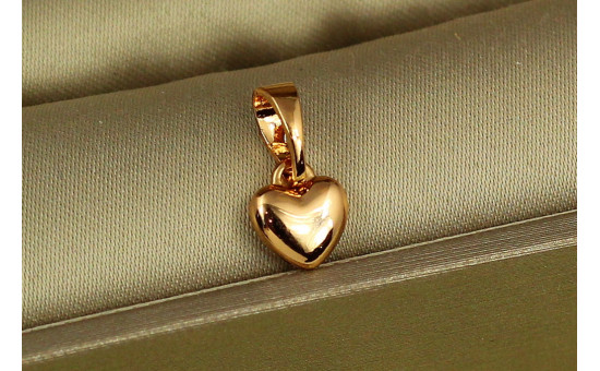 Кулон Xuping Jewelry крохотное сердце 7 мм золотистый