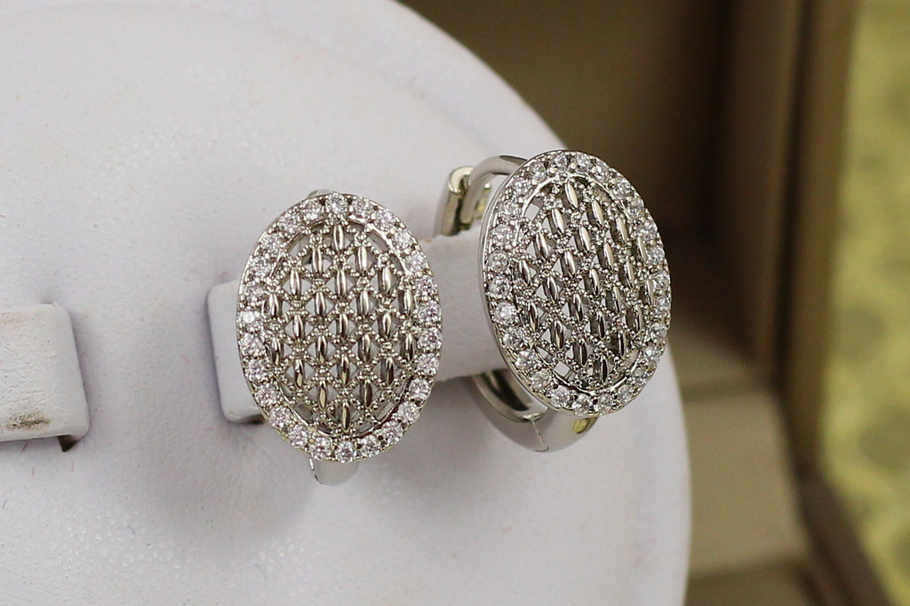 Серьги  Xuping Jewelry мушкетер 1.5 см серебристые