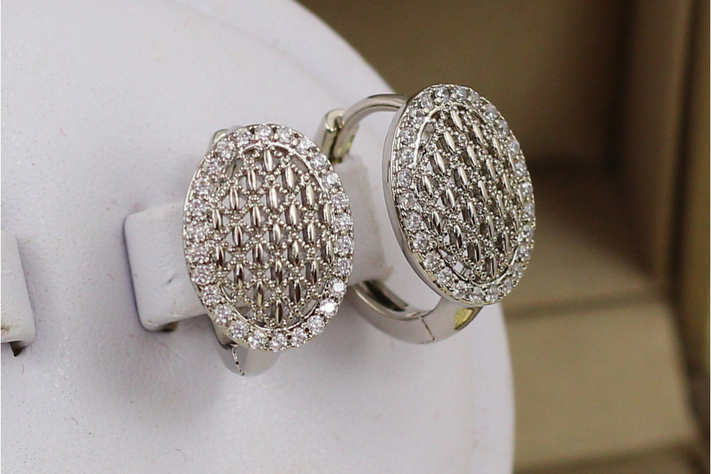 Серьги  Xuping Jewelry мушкетер 1.5 см серебристые