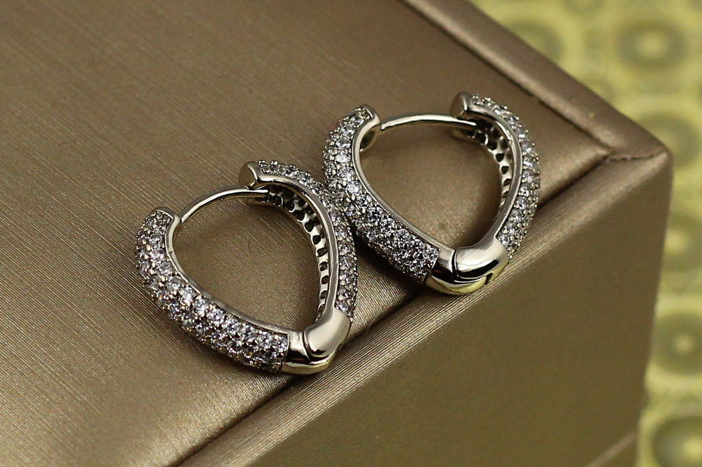 Сережки Xuping Jewelry Вівальді 1.8 см сріблясті